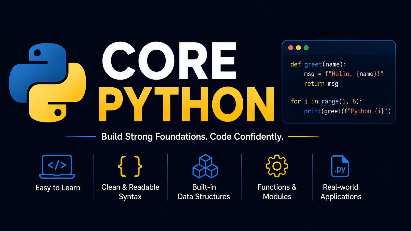 Core Python course